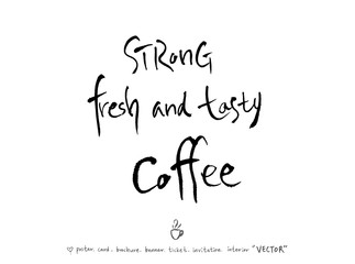 카페 포스터 / 손으로 그린 커피 그림