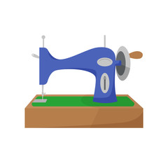 Sewing machine illustration. Tool, mechanic, sewing. Needlework concept. Vector illustration can be used for topics like household, workshop