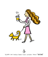 카페 포스터 / 손으로 그린 커피 그림