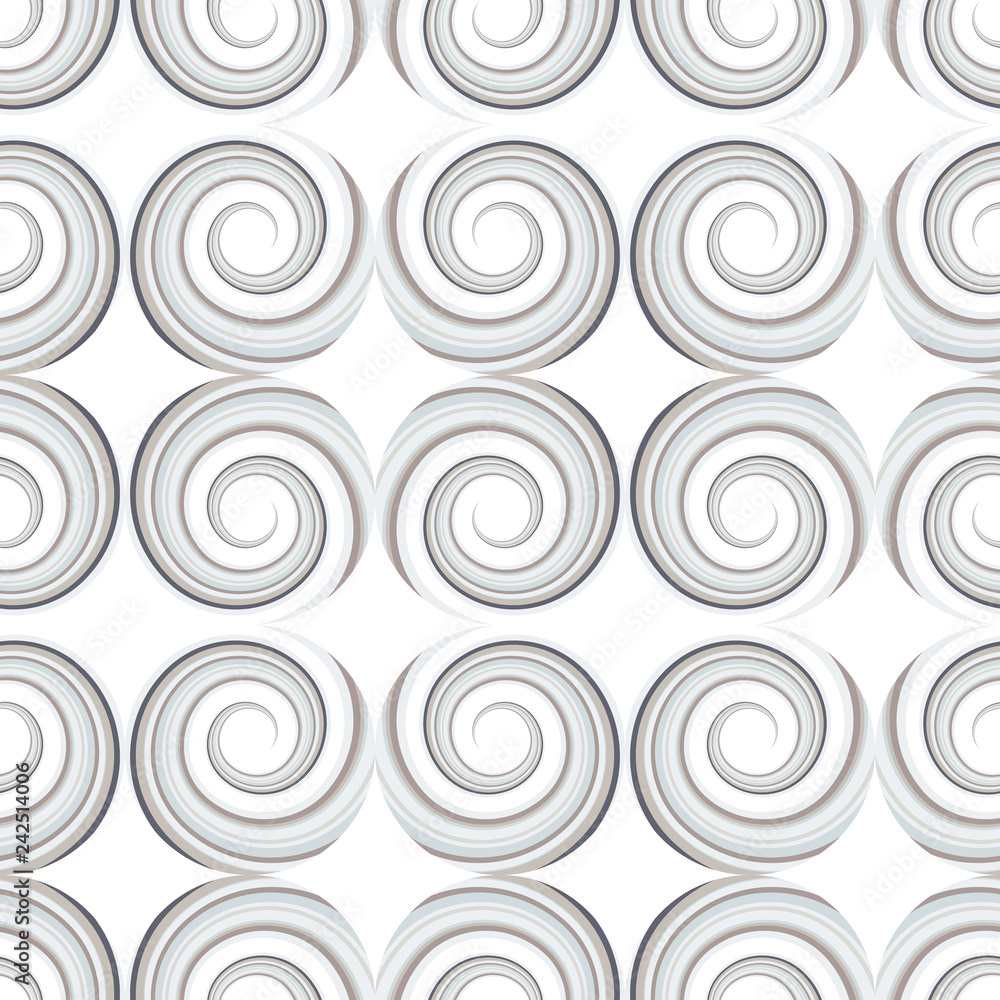 Poster abstract geometric seamless pattern with spiral shapes.