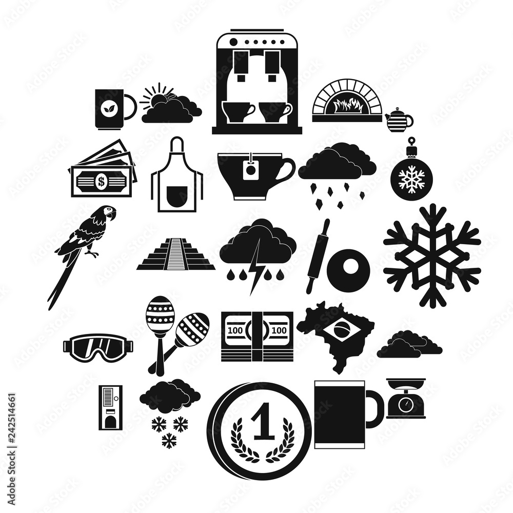 Poster coffee making icons set. simple set of 25 coffee making vector icons for web isolated on white backg