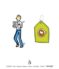 카페 포스터 / 손으로 그린 커피 그림