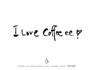 카페 포스터 / 손으로 그린 커피 그림