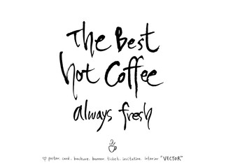 카페 포스터 / 손으로 그린 커피 그림