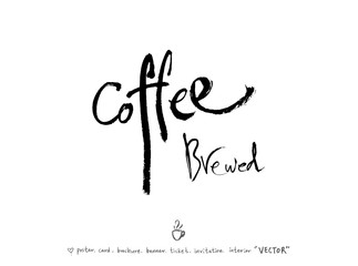 카페 포스터 / 손으로 그린 커피 그림