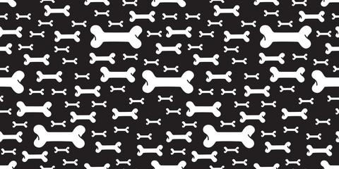 dog bone seamless pattern vector french bulldog pug halloween isolated background wallpaper repeat black