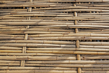 Texture of bamboo handicraft detail , Pattern of Thai style bamboo handcraft texture background