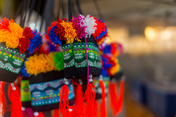 Colorful Myanmar Traditional bags on Sale In Market