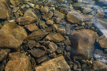 rocks under water