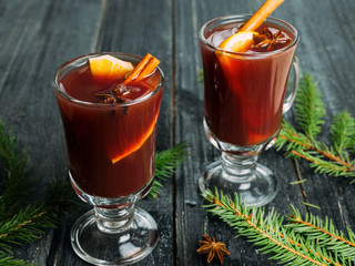 Winter cocktail mulled wine