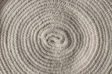 Fototapeta na wymiar Texture of decorative knitted napkin, closeup