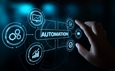Automation Software Technology Process System Business concept - obrazy, fototapety, plakaty