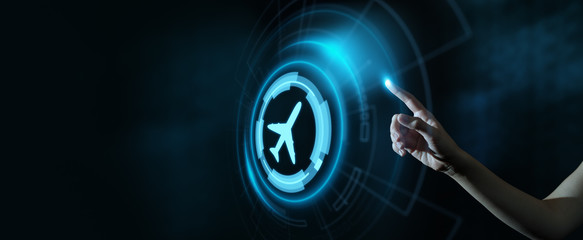 Business Technology Travel Transportation concept with planes