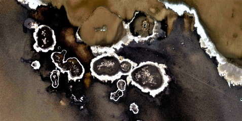 metastasis,  black gold, polluted desert sand, abstract photo of the deserts of Africa from the...