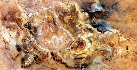 El Dorado, abstract photography of the deserts of Africa from the air. aerial view of desert...
