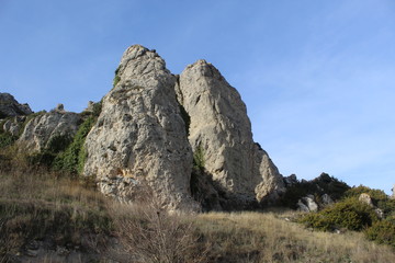 Fototapeta premium cellorigo,la rioja,comarca de haro,españa,vista peña luenga,montes obarenes