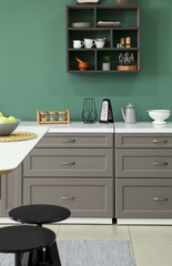 Stylish interior of modern kitchen