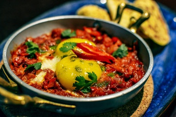Sunny side-up eggs with vegetables