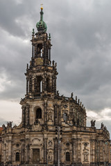 Fototapeta na wymiar Dresden Hofkirche Vorderansicht 