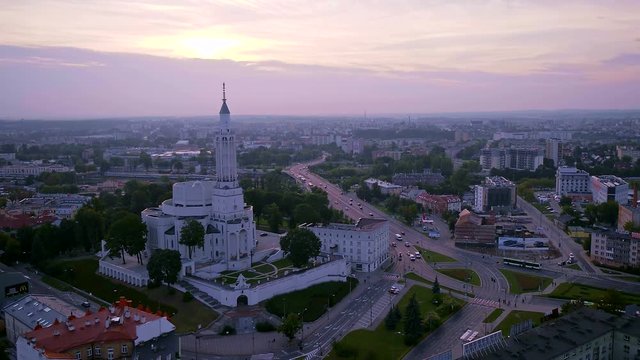 Parish of St. Rocha in Bialystok, drone shot