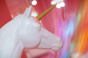 White unicorn with ice cream mane