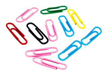 paper clips on a white background, isolate, for designers 