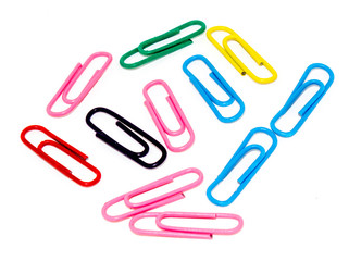 paper clips on a white background, isolate, for designers 