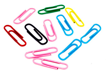 paper clips on a white background, isolate, for designers 