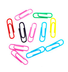 paper clips on a white background, isolate, for designers 