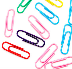 paper clips on a white background, isolate, for designers 