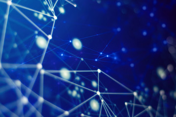 ai robotic, social internet of things, technology abstract futuristic cyber net web connect to...