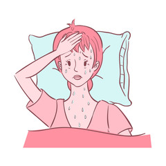 Woman experienced night sweats