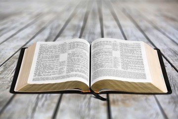 Obraz premium Opened big book isolated on white