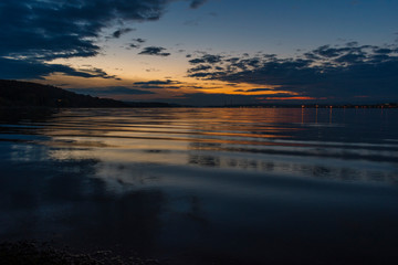 Magnificent sea sunset near Varna city.