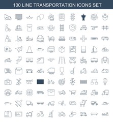 100 transportation icons