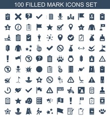 100 mark icons