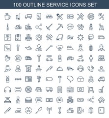 100 service icons