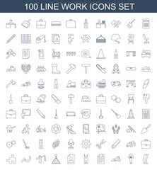 100 work icons