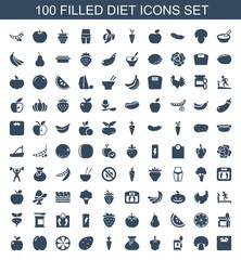 100 diet icons