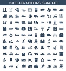 100 shipping icons