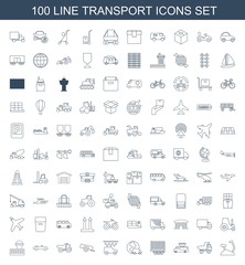 100 transport icons