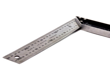 Metal Engineer corner ruler isoalted on white background