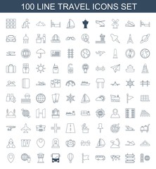 100 travel icons