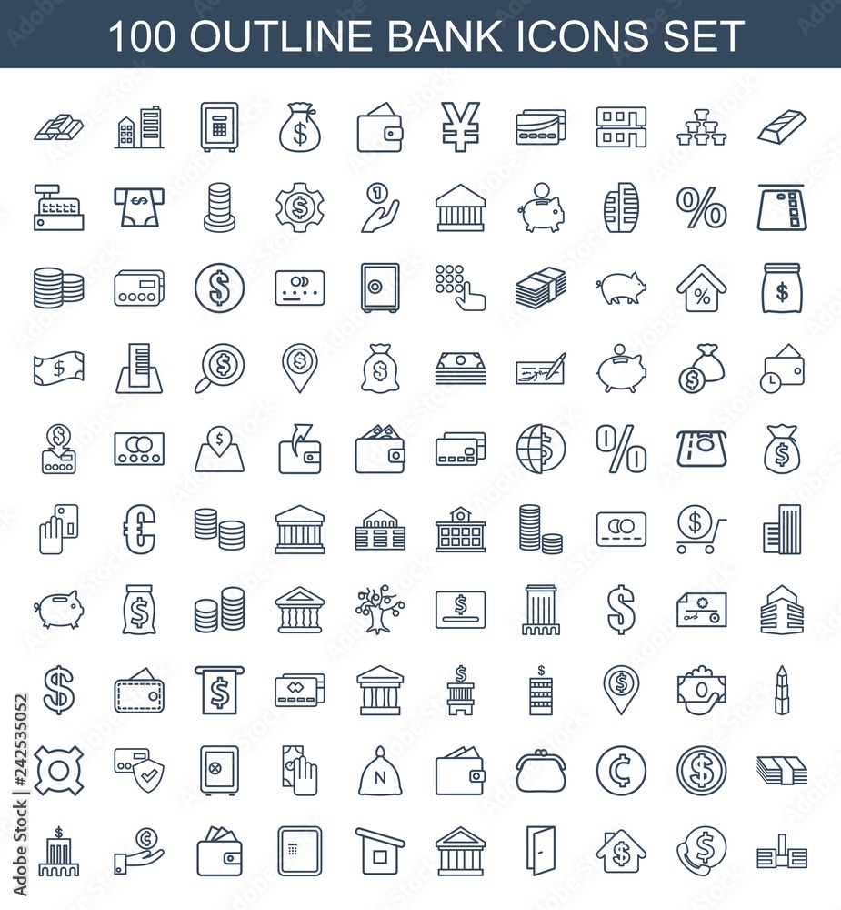 Canvas Prints bank icons