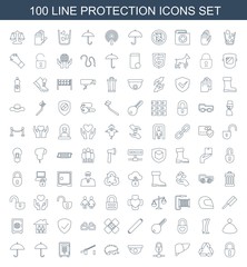 100 protection icons