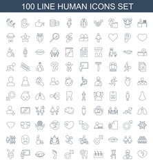 Obraz na płótnie Canvas 100 human icons