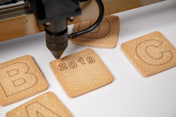 Industrial laser engraving number