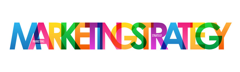 MARKETING STRATEGY colorful typography banner