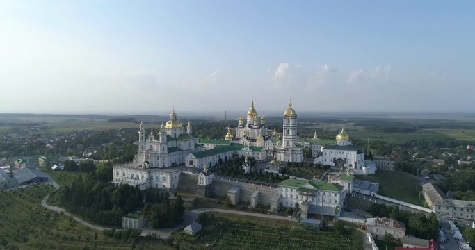 Aerial view of Pochaev Monastery