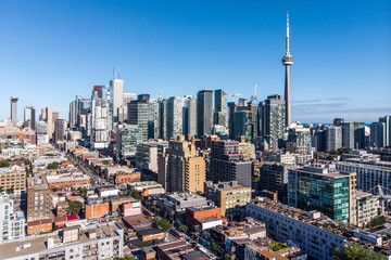 Vue aérienne du centre-ville de Toronto, Ontario, Canada.